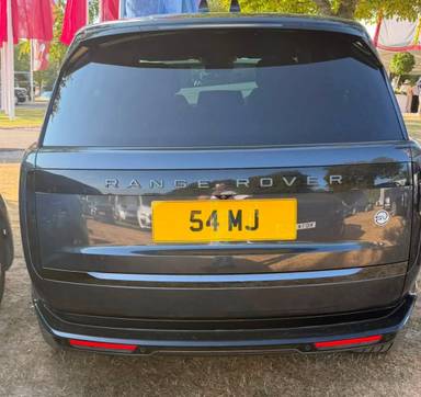 UK Number Plate 54 MJ on a 2025 Grey Land Rover Range Rover Sv Mhev Auto