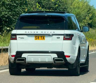 UK Number Plate 54 TA on a 2020 White Land Rover Range Rover Sport
