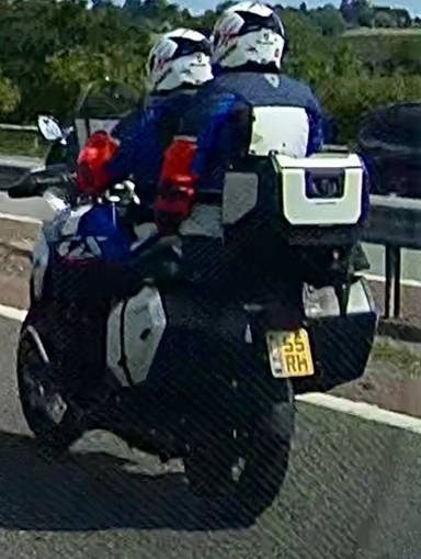 UK Number Plate 55 RH on a 2024 Blue BMW R 1300 Gs Te