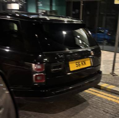 UK Number Plate 56 KN on a 2020 Black Land Rover Range Rover