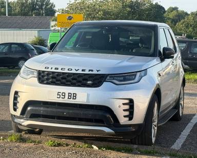 UK Number Plate 59 BB on a 2024 Silver Land Rover Discovery Dynamic Hse D Mhev A