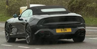 UK Number Plate 6 DN on a 2024 Black Rolls Royce Vanquish V12 Volante Auto