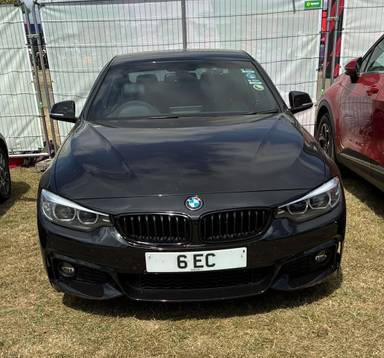 UK Number Plate 6 EC on a 2017 Black BMW 440
