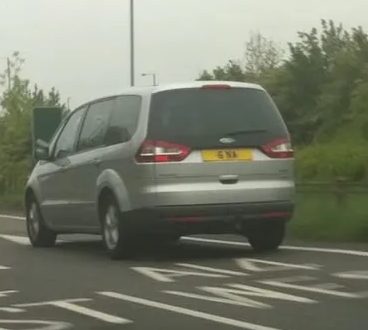 UK Number Plate 6 NA on a 2007 Silver Ford Galaxy