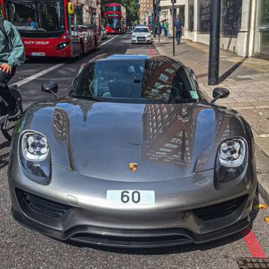 UK Number Plate 6 O on a 2014 Grey Porsche Spyder S-A