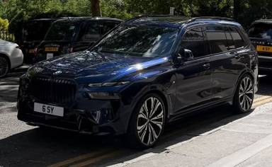 UK Number Plate 6 SY on a 2024 Blue BMW X7 Xdrive40i M Sport Mhev Auto