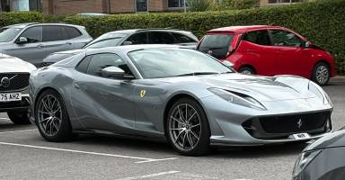 UK Number Plate 6 UX on a 2020 Grey Ferrari 812 Superfast Gts S-A