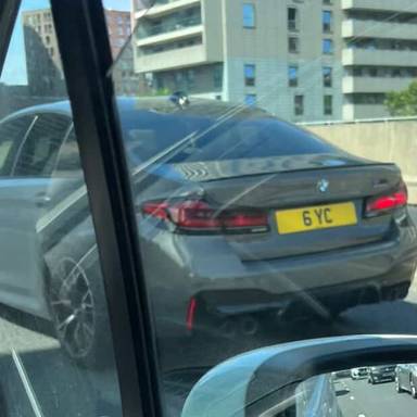 UK Number Plate 6 YC on a 2021 Grey BMW 5 Series