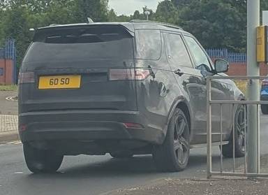 UK Number Plate 60 SO on a 2024 Black Land Rover Discovery Dynamic Hse D Mhev A