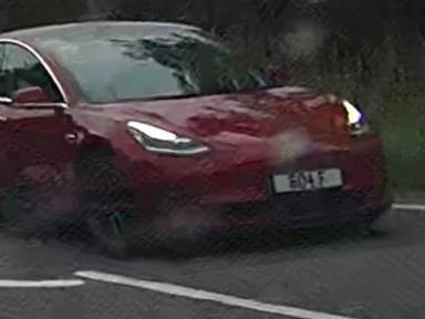 UK Number Plate 604 F on a 2019 RED Tesla Model 3 Long Range Awd