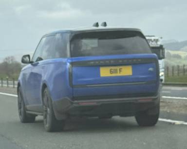 UK Number Plate 6111 F on a 2023 Blue Land Rover Range Rover Autobio D Mhev A