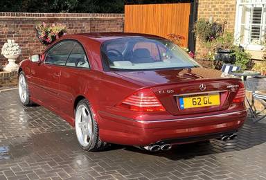 UK Number Plate 62 GL on a 2003 RED Mercedes-Benz CL