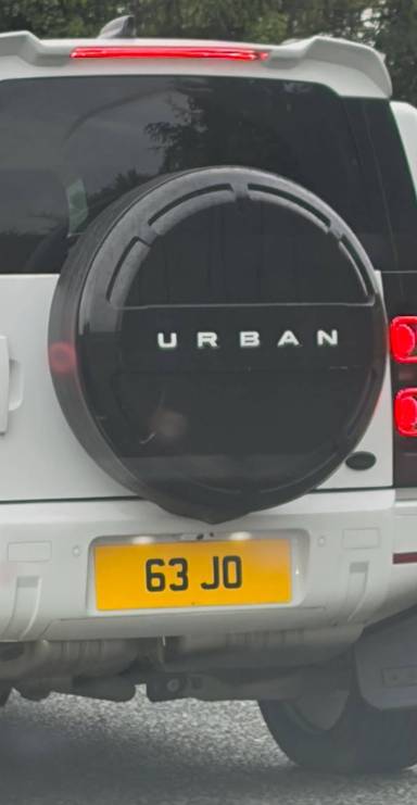 UK Number Plate 63 JO on a 2023 White Land Rover Defender Hard Top Se D Mhev A