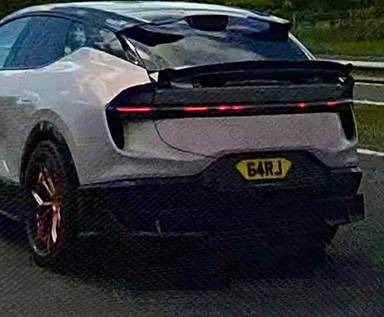 UK Number Plate 64 RJ on a 2023 Grey Lotus Eletre R