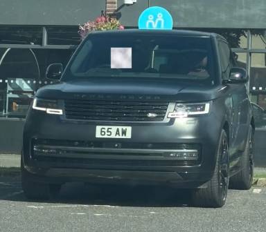UK Number Plate 65 AW on a 2024 Black Land Rover Range Rover Autobio Phev Auto