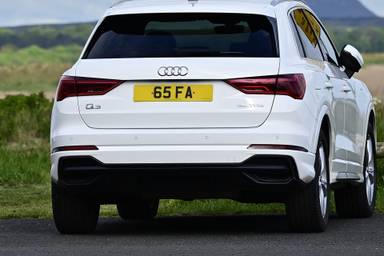 UK Number Plate 65 FA on a 2020 White Audi Q3 S Line 35 Tfsi