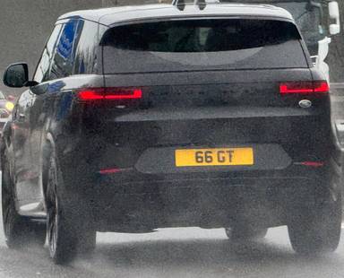 UK Number Plate 66 GT on a 2023 Black Land Rover R-Rover Sport Frst Ed D Mhev A