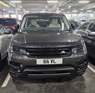 UK Number Plate 66 VL on a 2017 Grey Land Rover Range Rover Sport