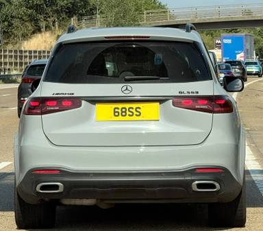 UK Number Plate 68 SS on a 2025 Grey Mercedes-Benz Range Rover Autobio D Mhev A
