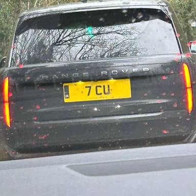 UK Number Plate 7 CU on a 2022 Black Land Rover Range Rover Autobio Mhev Auto