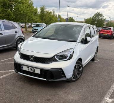 UK Number Plate 7 MD on a 2025 White Honda Jazz Advance I-Mmd Cvt