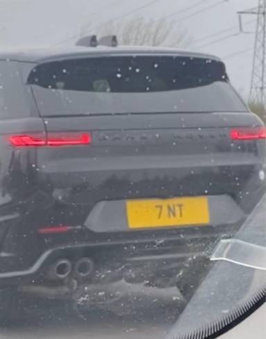 UK Number Plate 7 NT on a 2024 Black Land Rover R-Rover Sport Sv Ed One Mhev A