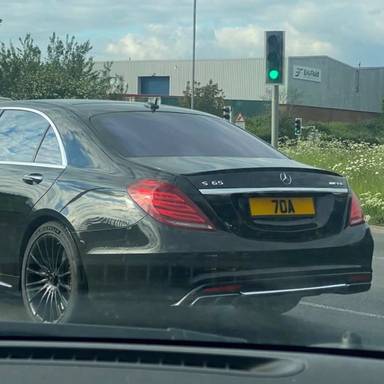 UK Number Plate 7 OA on a 2016 Black Mercedes-Benz S65l Amg V12 Bi-Turbo