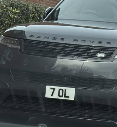 UK Number Plate 7 OL on a 2025 Grey Land Rover Range Rover Sport Ed Phev Auto
