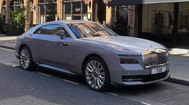 UK Number Plate 7 SB on a 2025 Grey Rolls Royce Spectre Ev