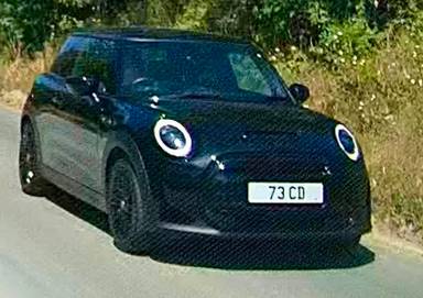 UK Number Plate 73 CD on a 2023 Black Mini Cooper S Electric Level 3