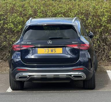 UK Number Plate 73 WS on a 2023 Blue Mercedes-Benz Glc 300 Amg Line Mhev 4matic A