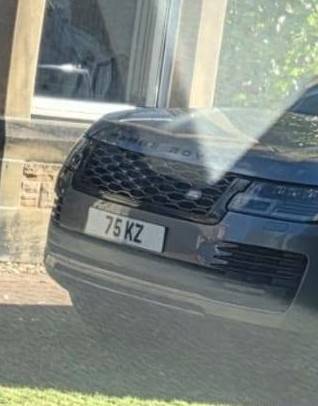 UK Number Plate 75 KZ on a 2018 Grey Land Rover Range Rover