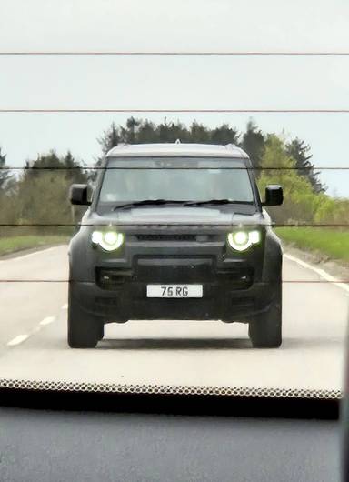 UK Number Plate 75 RG on a 2026 Black Land Rover Defender Octa Black Mhev Auto