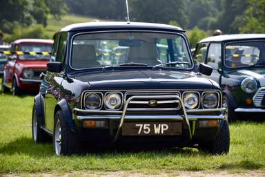 UK Number Plate 75 WP on a 1980 Blue Austin Morris Mini 1275 Gt