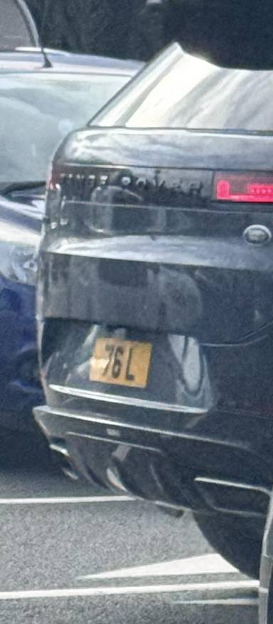UK Number Plate 76 L on a 2023 Blue Land Rover Range Rover Spt Autobio Mhev A