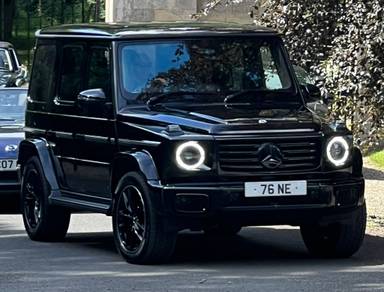UK Number Plate 76 NE on a 2024 Black Mercedes-Benz G 500 Amg Line Prem + Mhev A