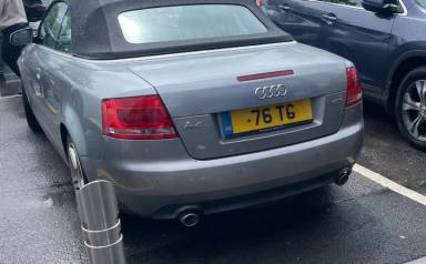 UK Number Plate 76 TG on a 2006 Grey Audi A4
