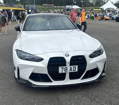 UK Number Plate 78 AD on a 2023 White BMW M4 Competition M Xdrive Auto