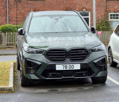 UK Number Plate 78 OO on a 2024 Green BMW X5 M Competition Mhev Auto