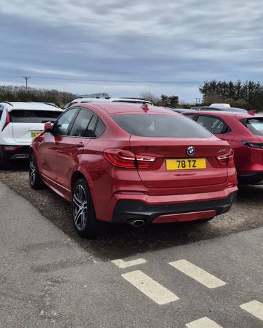 UK Number Plate 78 TZ on a 2020 White BMW X4