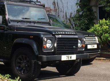 UK Number Plate 79 W on a 2015 Black Land Rover Range Rover