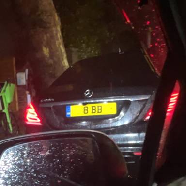 UK Number Plate 8 BB on a 2016 Black Mercedes-Benz S-Class