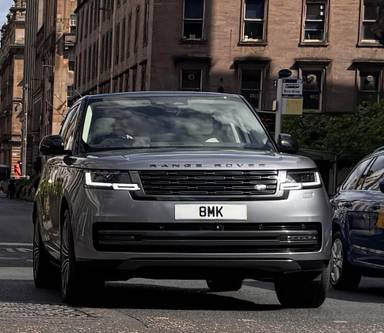 UK Number Plate 8 MK on a 2022 Grey Land Rover Range Rover Hse D Mhev Auto