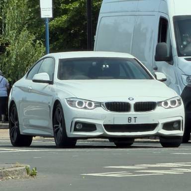 UK Number Plate 8 T on a 2015 White BMW 420