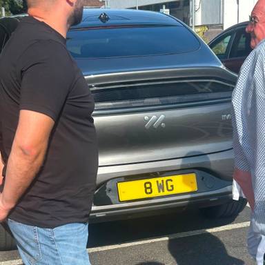 UK Number Plate 8 WG on a 2026 Silver MG Im6 Performance Awd