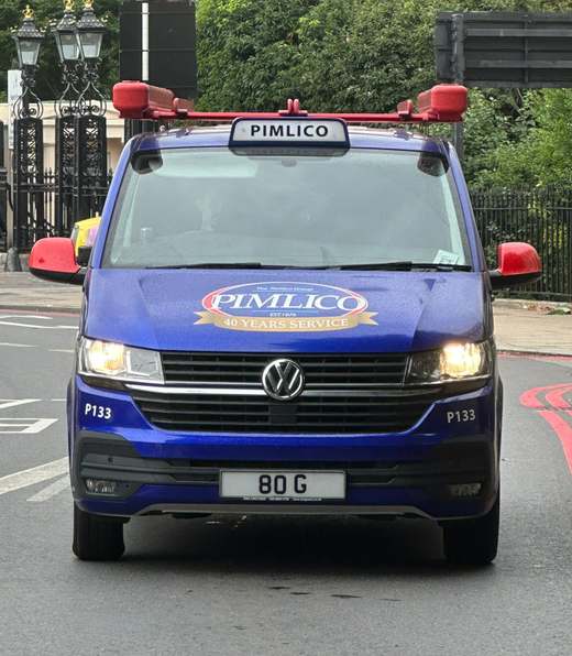 80 G number plate – Pimlico Plumbers
