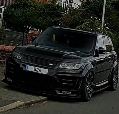 UK Number Plate 82 A on a 2014 Black Land Rover Range Rover Sport