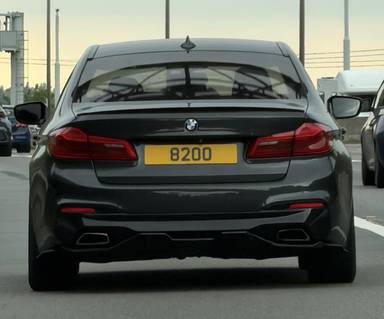 UK Number Plate 82 OO on a 2021 Black BMW M340d Xdrive Mhev Auto