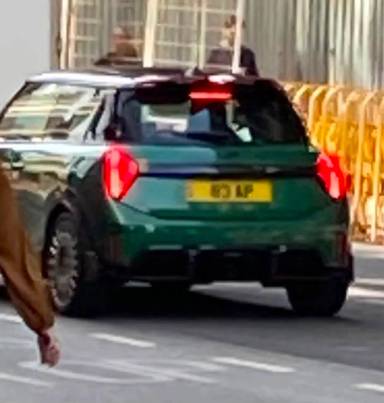 UK Number Plate 83 AP on a 2026 Green Mini John Cooper Works Auto