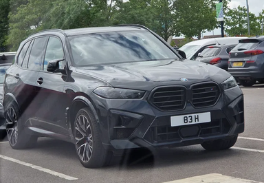 UK Number Plate 83 H on a 2024 Black BMW X5 M Competition Mhev Auto